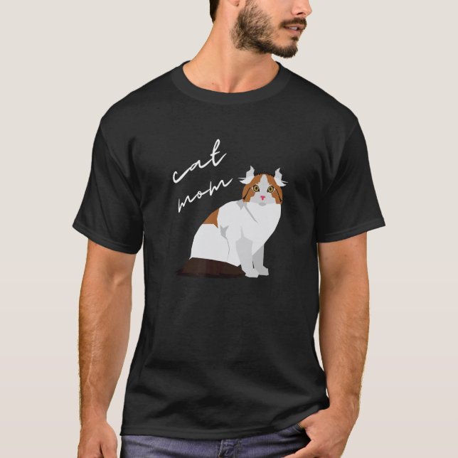 T-shirt Mère de chat American Curl pour chat (Devant)