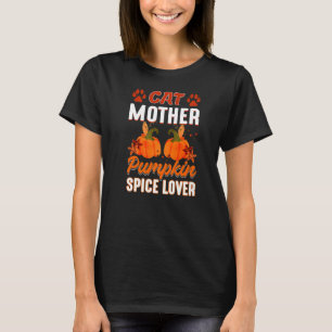 T-shirt Mère de chat au parfum de citrouille Saison automn