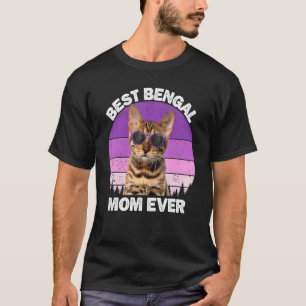 T-shirt Mère de chat Bengal vintage propriétaire de chat B