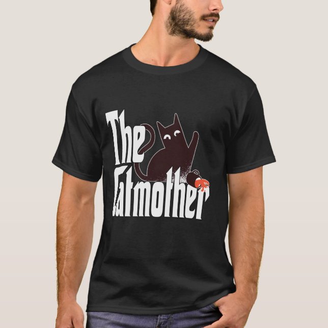 T-shirt Mère de chat drôle Catmère Chat noir maman Evil (Devant)