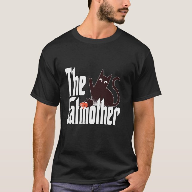 T-shirt Mère de chat drôle Catmère Chat noir maman Evil (Devant)
