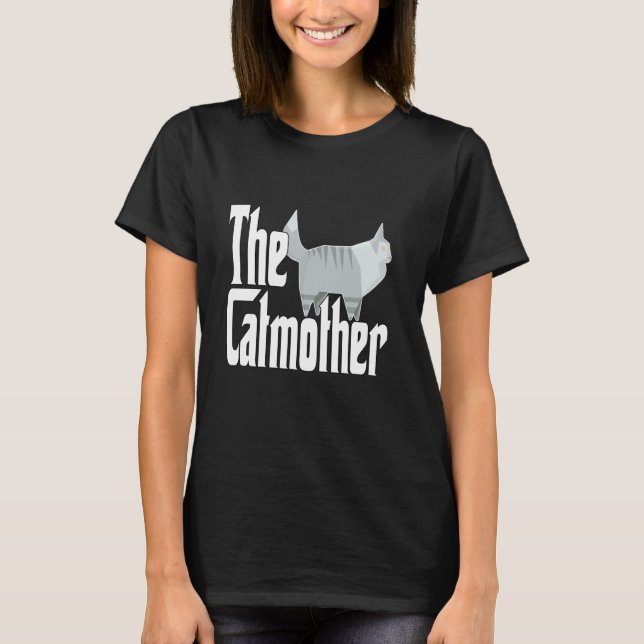 T-shirt Mère de chat drôle Catmère géométrique Mère de cha (Devant)