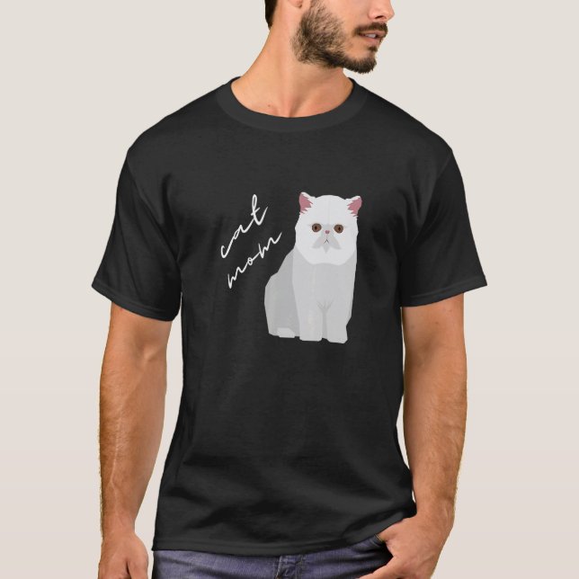 T-shirt Mère de chat Exotic Shorthair pour chat (Devant)