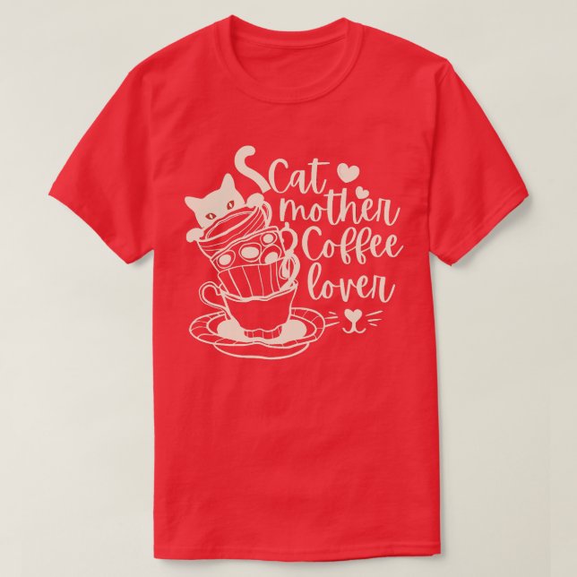 T-shirt Mère de chat Lover café 83 (Design devant)