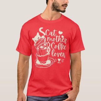 T-shirt Mère de chat Lover café 83