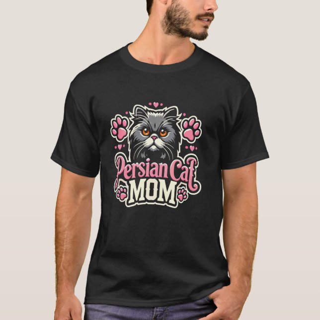 T-shirt Mère de chat persan (Devant)
