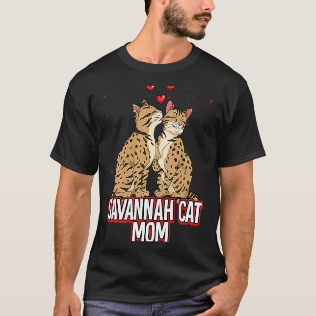 T-shirt Mère de chat Savannah (Devant)