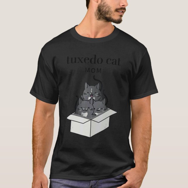 T-shirt Mère de chat smoking Mignonne (Devant)