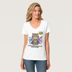 T-shirt Mère de chat superpuissante drôle de bande dessiné