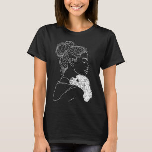 T-shirt Mère de Chien Bichon Frise Art de Chien Fête des M