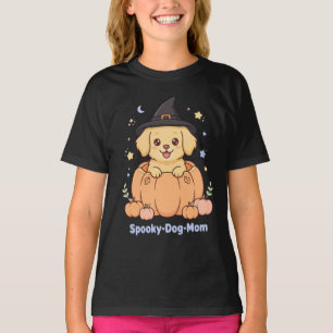 T-shirt Mère de chien effrayant Chienne Sorcière Citrouill
