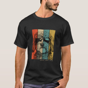 T-shirt Mère de chien Maltipoo vintage père enfants hommes