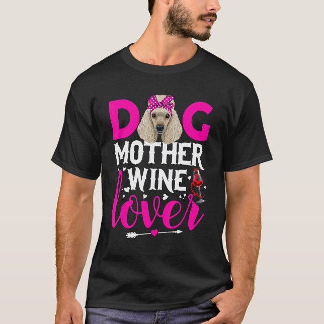 T-shirt Mère de chien mignon Caniche Fête des mères (Devant)