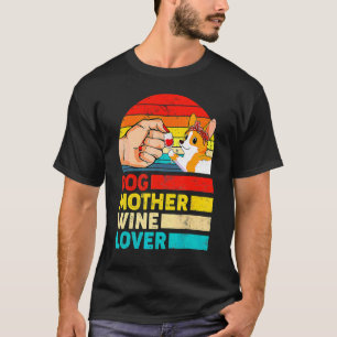 T-shirt Mère de chien rétro vin corgis fête des mères