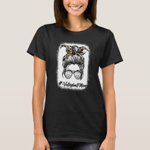 T-shirt Mère de chignon désordonné décoloré Bandana de mam