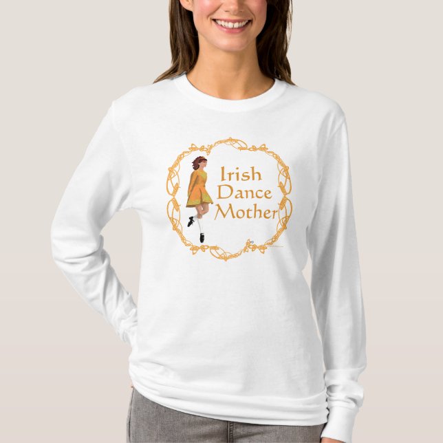 T-shirt Mère de danse step Irlandaise - Or (Devant)
