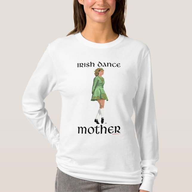T-shirt Mère de danseuse de step irlandais - Vert (Devant)