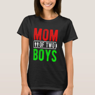 T-shirt MÈRE DE DEUX GARÇONS Mère Famille Parents Parentin