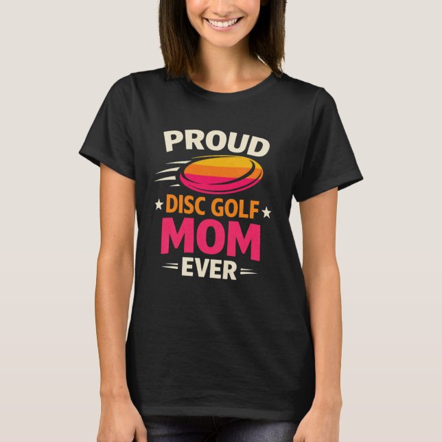 T-shirt Mère de Disc Golf fière - Design gras (Devant)