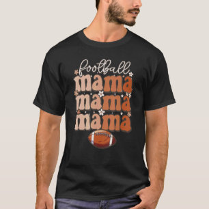 T-shirt Mère de football super rétro mignonne maman footba