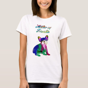 T-shirt Mère de Frenchie au bombe de peinture Bouledogue F