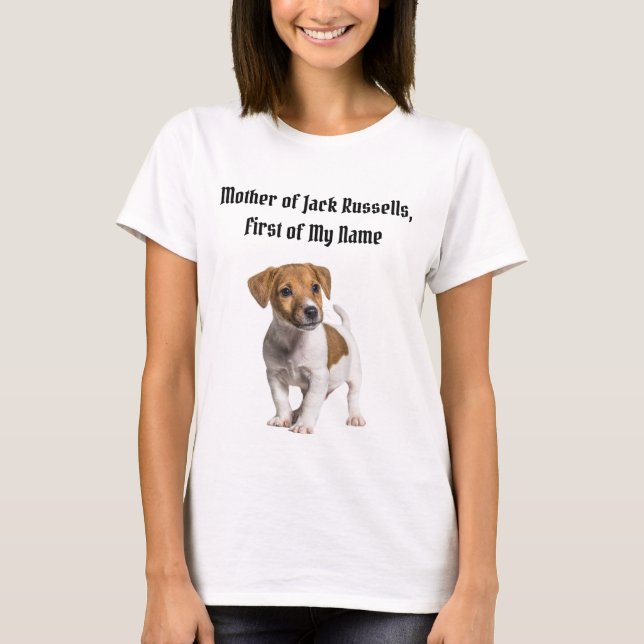 T-shirt Mère de Jack Russells, Prénom de mon nom (Devant)