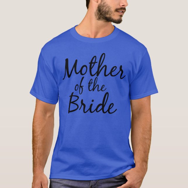 T-shirt Mère de la famille Cursive de mariée (Devant)