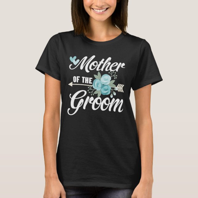 T-shirt Mère De La Fête des mariées Groom Correspondante (Devant)