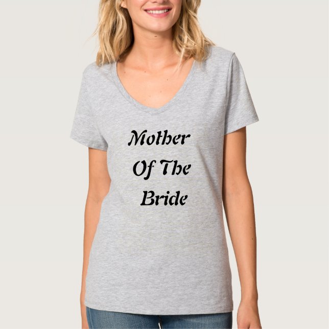T-shirt Mère De La Mariée Élégant Simple Mariage Cadeau (Devant)