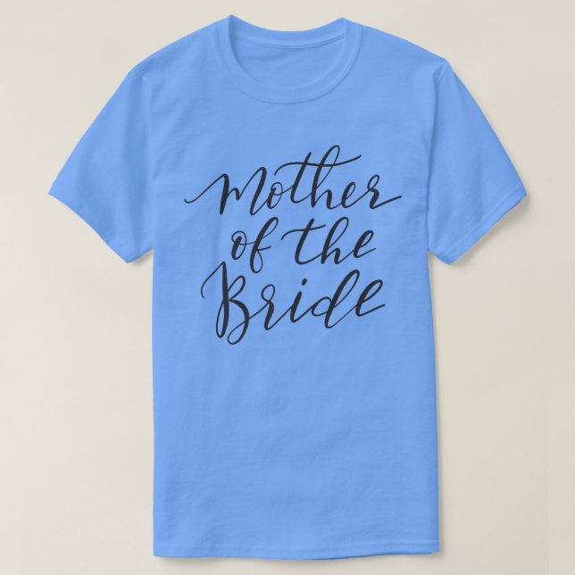 T-shirt Mère de la mariée  Lett noir  (Design devant)