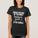 T-shirt Mère de la pièce Mère la plus belle Mère de la Fêt<br><div class="desc">Mère de la chambre le plus beau Mariage de la fête des mères 1</div>