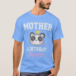 T-shirt Mère de l'Anniversaire Princesse Cute Panda Bear B