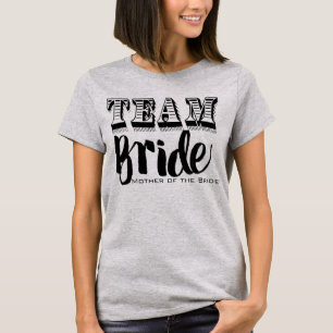 T-shirt Mère de l'équipe de mariée main