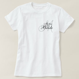 T-shirt Mère de monogramme de la jeune mariée épousant