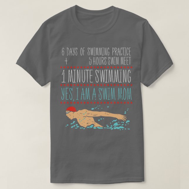 T-shirt Mère de natation 1 (Design devant)