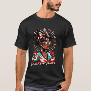 T-shirt Mère de poulet patriotique américaine 4 juillet US