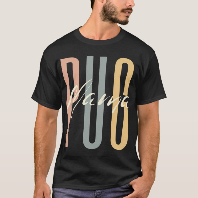 T-shirt Mère de Pug (Devant)