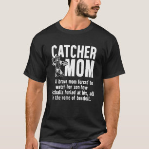 T-shirt Mère de receveur de baseball d'une mère de receveu
