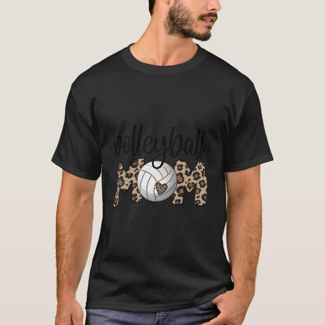 T-shirt Mère de volleyeuseuse fière mère d'un joueur de vo (Devant)