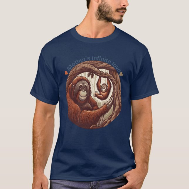 T-shirt Mère d'Orangoutan drôle (Devant)
