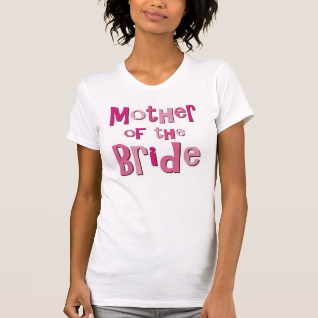 T-shirt Mère du brun de rose de jeune mariée (Devant)