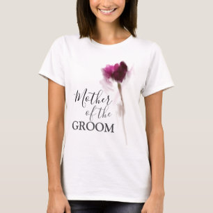 T-shirt "MÈRE DU GROUPE" Bourgogne Tulip Floral