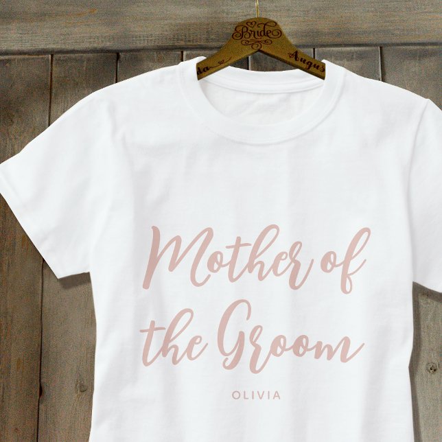 T-shirt Mère du Mariage Groom Custom Dusty Rose (Créateur téléchargé)