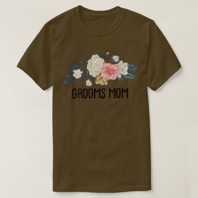 T-shirt Mère du marié drôle florale  (Design devant)