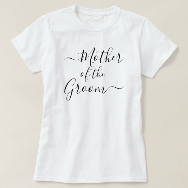 T-shirt Mère du marié écriture moderne (Design devant)