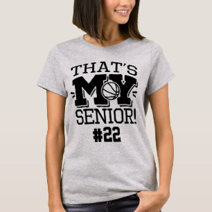 T-shirt Mère du numéro de maillot et du nom du senior de b