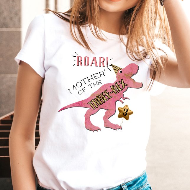 T-shirt Mère Du Trois-Rex Dinosaur 3e Anniversaire (Créateur téléchargé)
