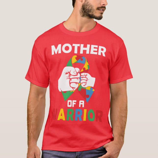 T-shirt Mère d'un garçon de nature guerrière (Devant)