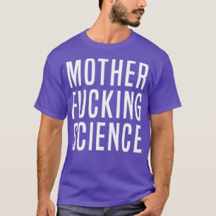 T-shirt Mère Effet Science blanc sur noir