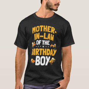 T-shirt Mère En Droit De L'Anniversaire Boy Construction T